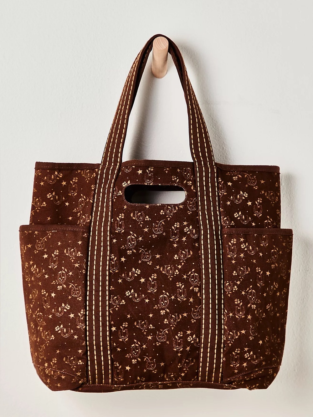 Free People Printed Caravan Tote in Bonne Chance• RARE🔥